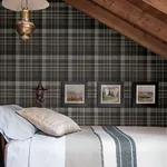 Brewster Home Fashions Dutton Plaid Charcoal Wallpaper - SKU 4142-72632