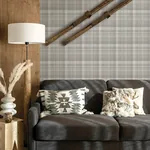 Brewster Home Fashions Dutton Plaid Grey Wallpaper - SKU 4142-72634