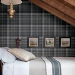 Brewster Home Fashions Dutton Plaid Indigo Wallpaper - SKU 4142-72635