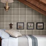 Brewster Home Fashions Dutton Plaid Light Brown Wallpaper - SKU 4142-72633