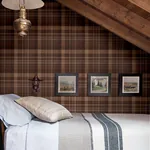 Brewster Home Fashions Dutton Plaid Rust Wallpaper - SKU 4142-72636