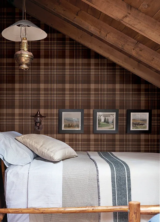 Brewster Home Fashions Dutton Plaid Rust Wallpaper - SKU 4142-72636