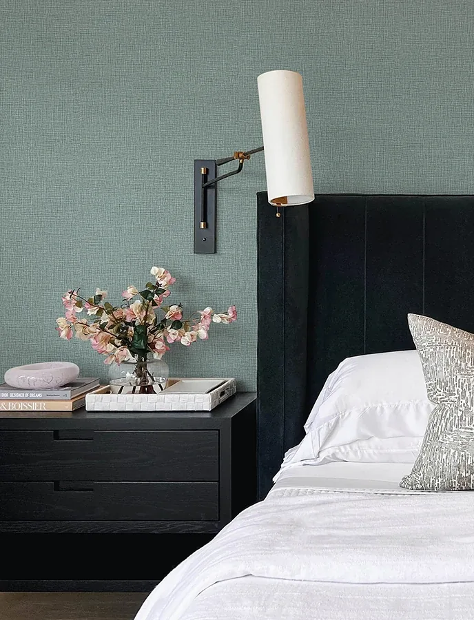 Brewster Home Fashions Eagen Grey Linen Weave Wallpaper - SKU 4144-9175
