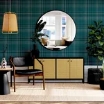 Brewster Home Fashions Earl Dark Green Tartan Wallpaper - SKU AH297205