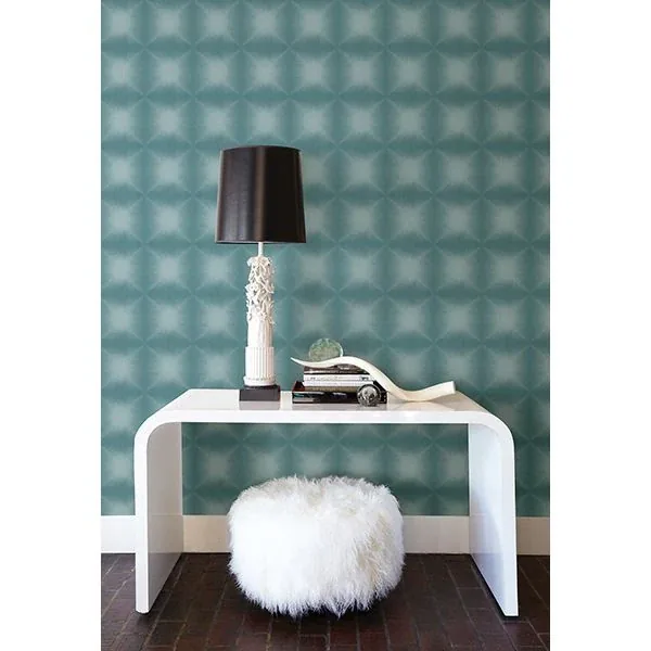 Brewster Home Fashions Echo Teal Geometric Wallpaper - SKU 2671-22435