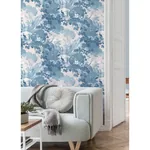Brewster Home Fashions Eden Blue Crane Lagoon Wallpaper - SKU M1675