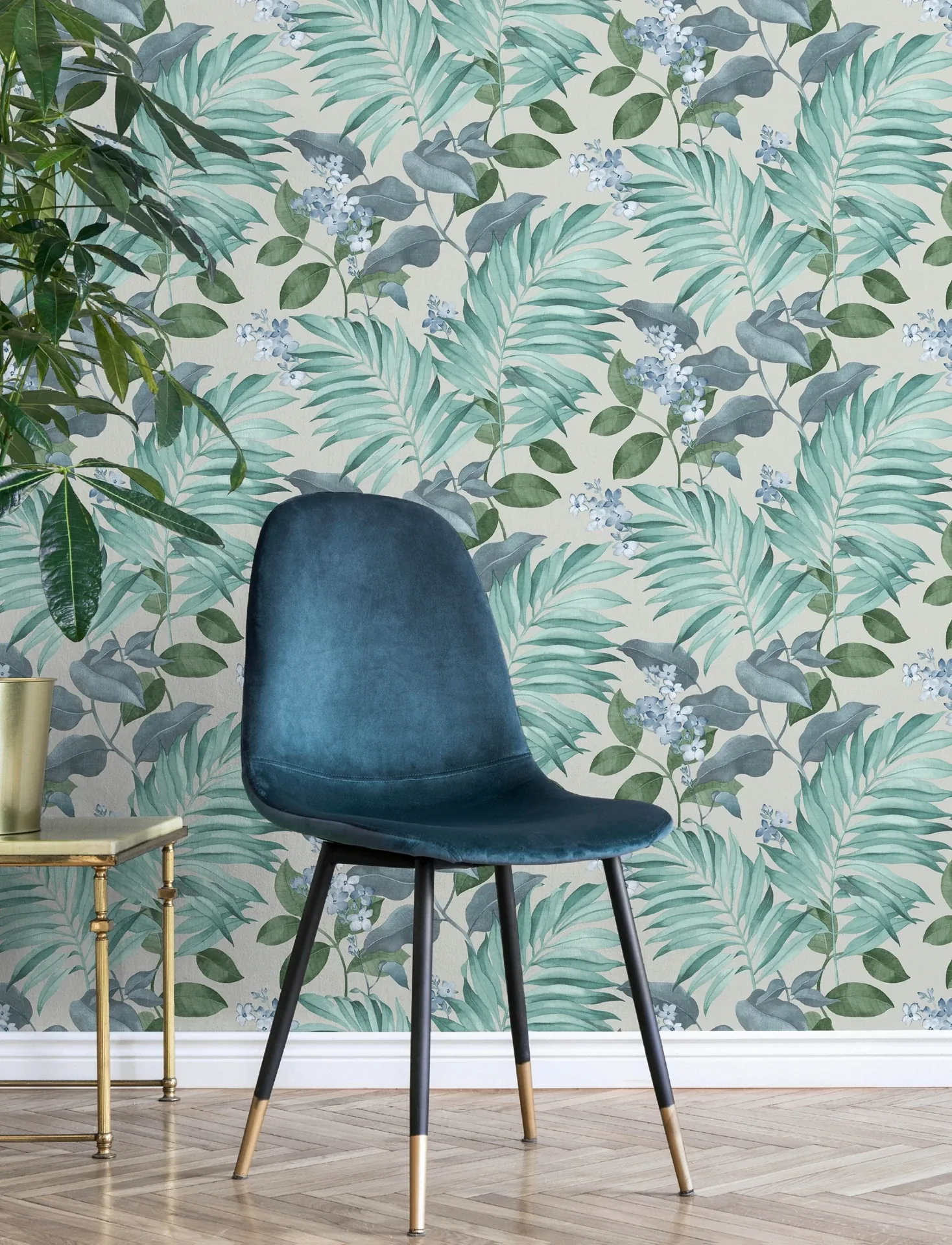 Brewster Home Fashions Eden Grey Tropical Wallpaper - SKU 4157-M1651