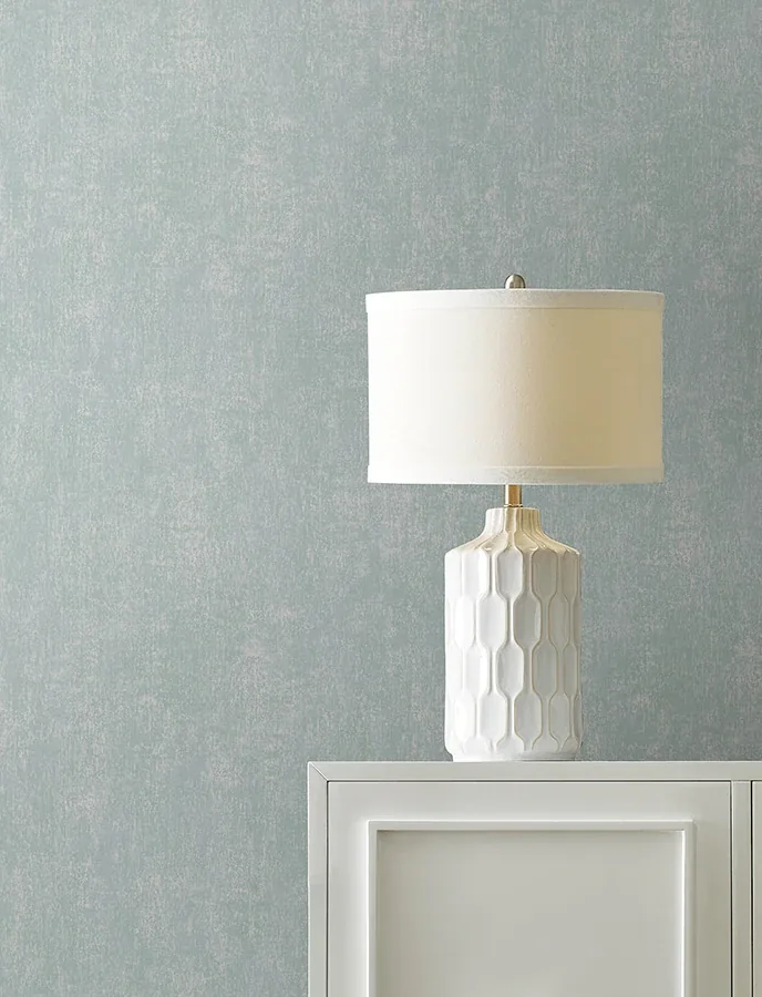Brewster Home Fashions Edmore Light Blue Faux Suede Wallpaper - SKU 4144-9162