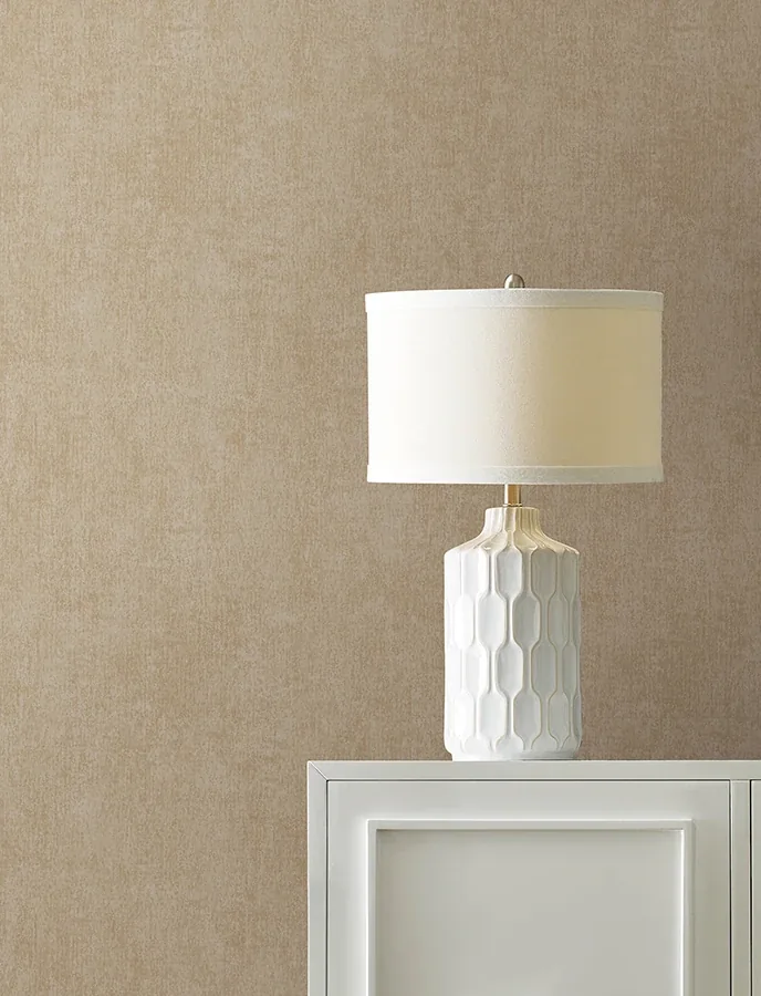 Brewster Home Fashions Edmore Light Brown Faux Suede Wallpaper - SKU 4144-9167