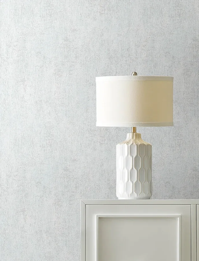 Brewster Home Fashions Edmore Silver Faux Suede Wallpaper - SKU 4144-9168