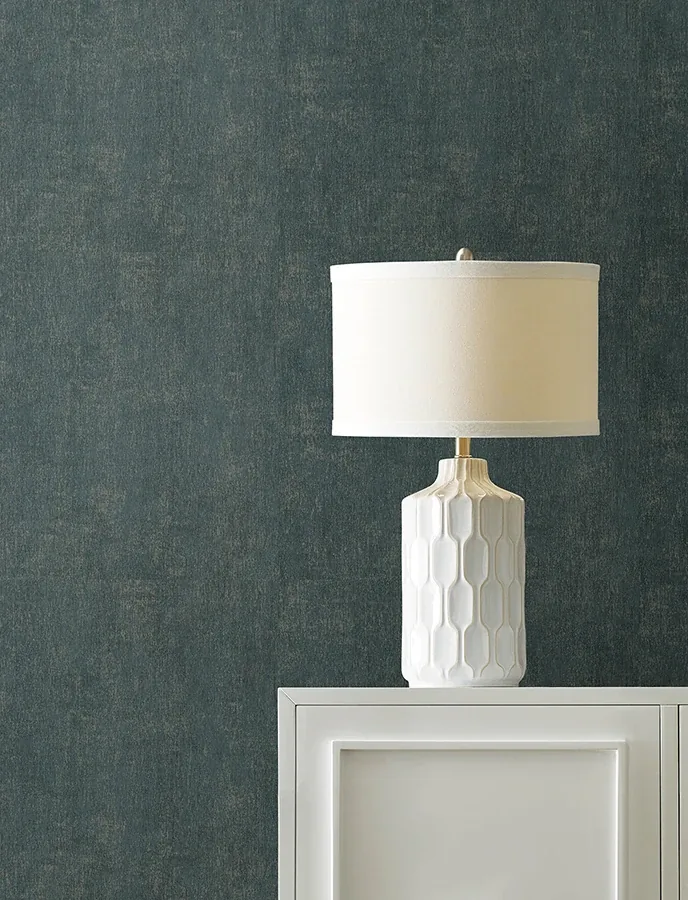 Brewster Home Fashions Edmore Slate Faux Suede Wallpaper - SKU 4144-9169