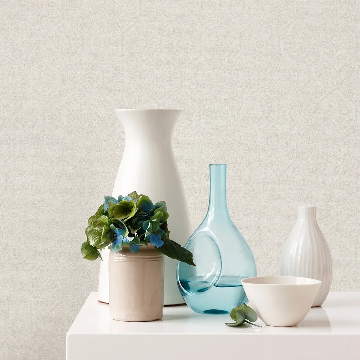 Brewster Home Fashions Edsel Cream Geometric Wallpaper - SKU 4044-38022-1