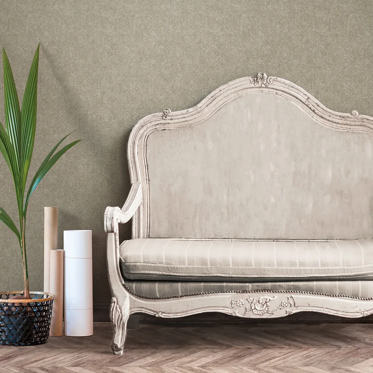 Brewster Home Fashions Edsel Grey Geometric Wallpaper - SKU 4044-38022-2