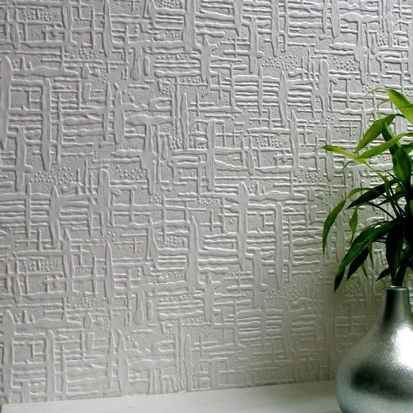 Brewster Home Fashions Edward White Paintable Supaglypta Wallpaper - SKU 437-RD0602