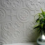 Brewster Home Fashions Egon White Paintable Textured Vinyl Wallpaper - SKU 437-RD80029