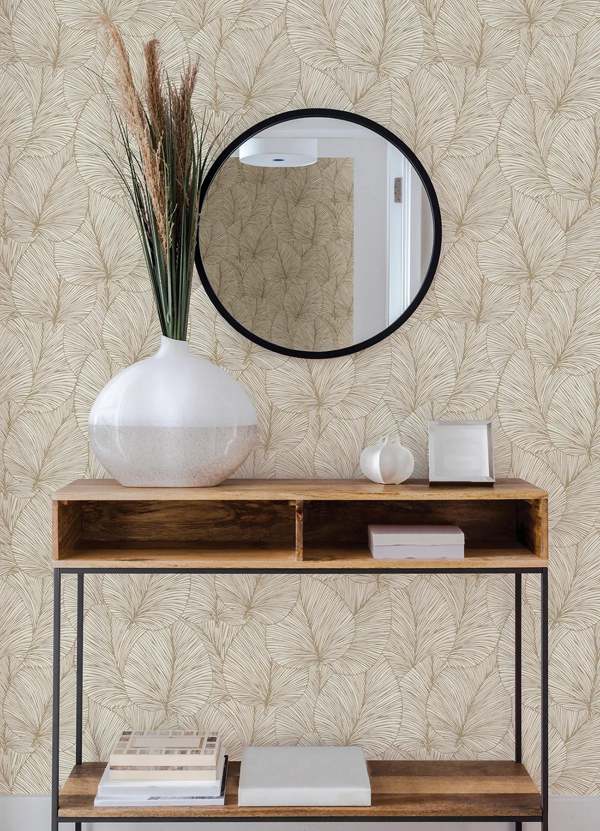 Brewster Home Fashions Eilian Gold Palm Wallpaper - SKU 4041-456622