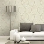 Brewster Home Fashions Eira Beige Marble Ogee Wallpaper - SKU 2765-BW40207