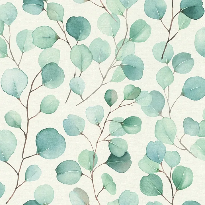 Brewster Home Fashions Elaina Aqua Watercolor Boughs Wallpaper - SKU RH691702