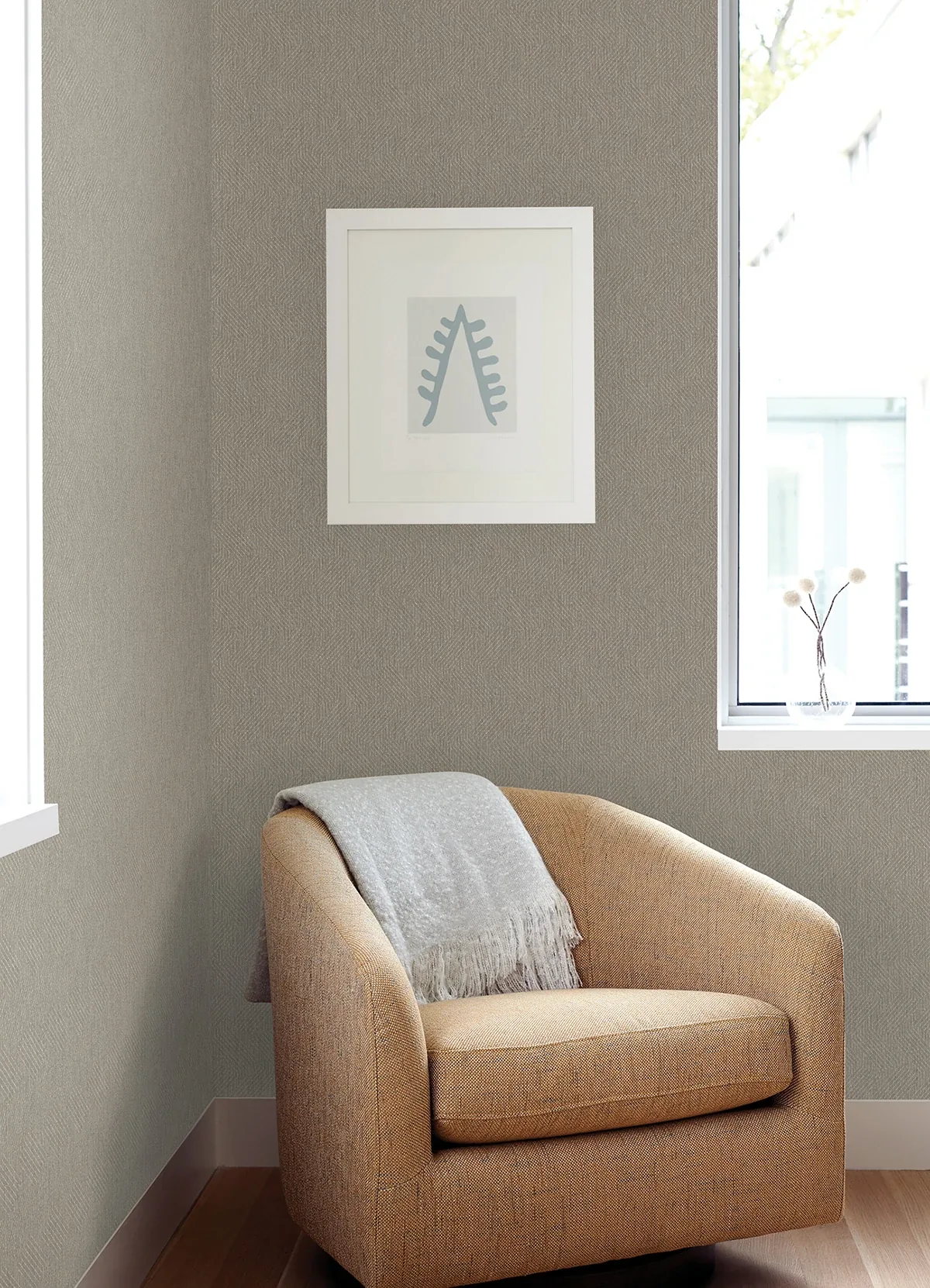 Brewster Home Fashions Elbert Taupe Zig Zag Wallpaper - SKU 4041-35908