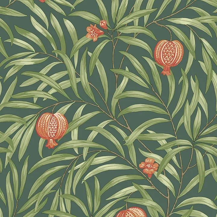BG9613 | Elena Green Pomegranate Wallpaper