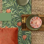 Brewster Home Fashions Elena Green Pomegranate Wallpaper - SKU BG9613