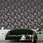 Brewster Home Fashions Eliza Sea Green Palm Fronds Wallpaper - SKU AH908308