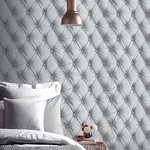 Brewster Home Fashions Ella Silver Tufted Wallpaper - SKU AH618104
