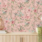 Brewster Home Fashions Elspeth Pink Floral Trail Wallpaper - SKU FD43445
