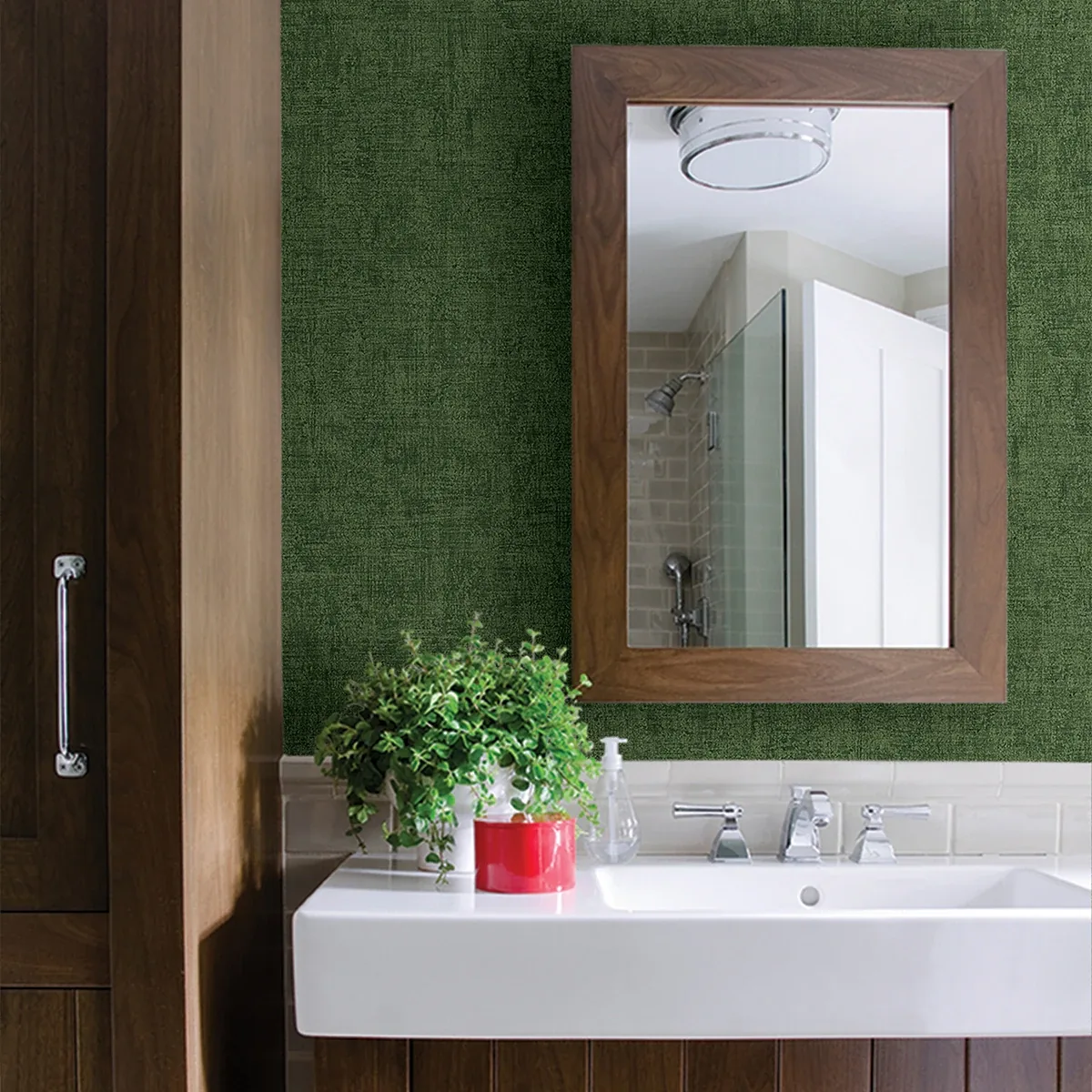 Brewster Home Fashions Emalia Dark Green Texture Wallpaper - SKU 2979-37334-7
