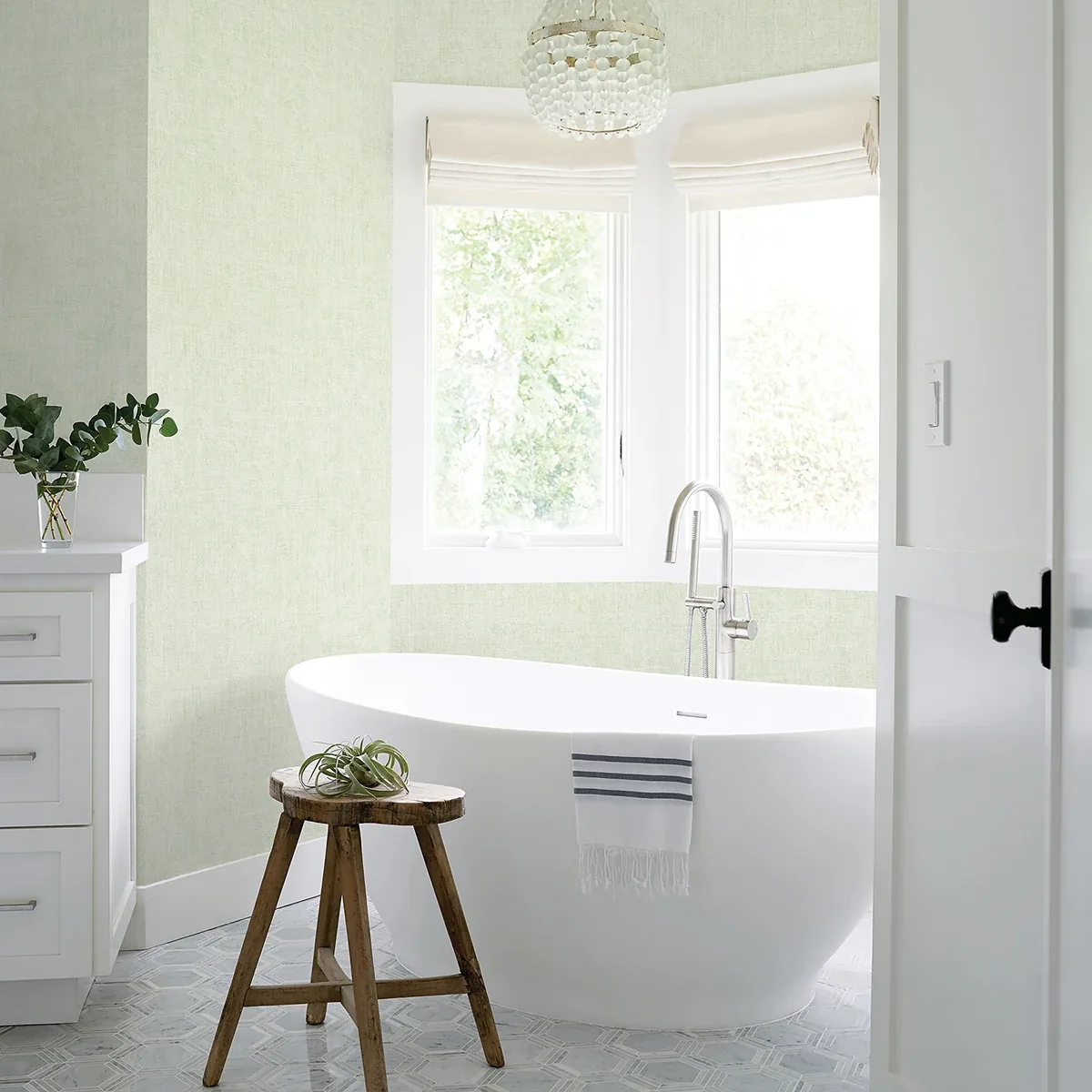 Brewster Home Fashions Emalia Light Green Texture Wallpaper - SKU 2979-37334-2