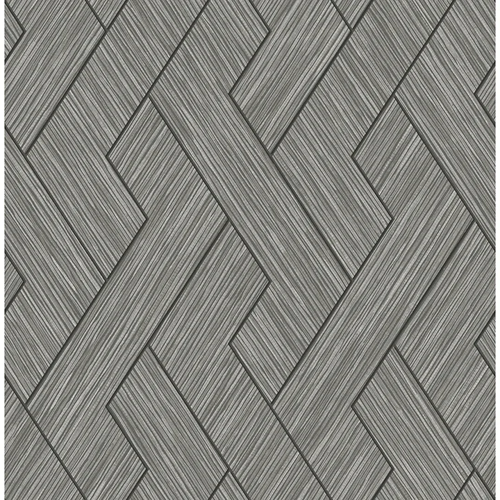 Brewster Home Fashions Ember Grey Geometric Basketweave Wallpaper - SKU 4125-26729