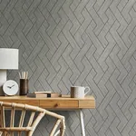 Brewster Home Fashions Ember Grey Geometric Basketweave Wallpaper | Wallpaper Twins Brewster Home Fashions Ember Grey Geometric Basketweave Wallpaper - SKU 4125-26729