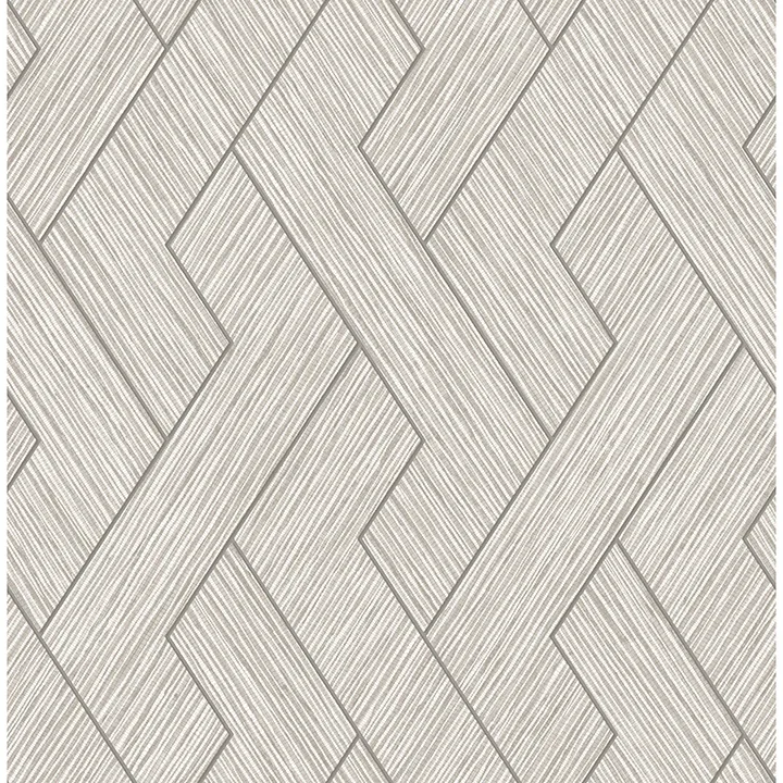 Brewster Home Fashions Ember Light Grey Geometric Basketweave Wallpaper - SKU 4125-26728