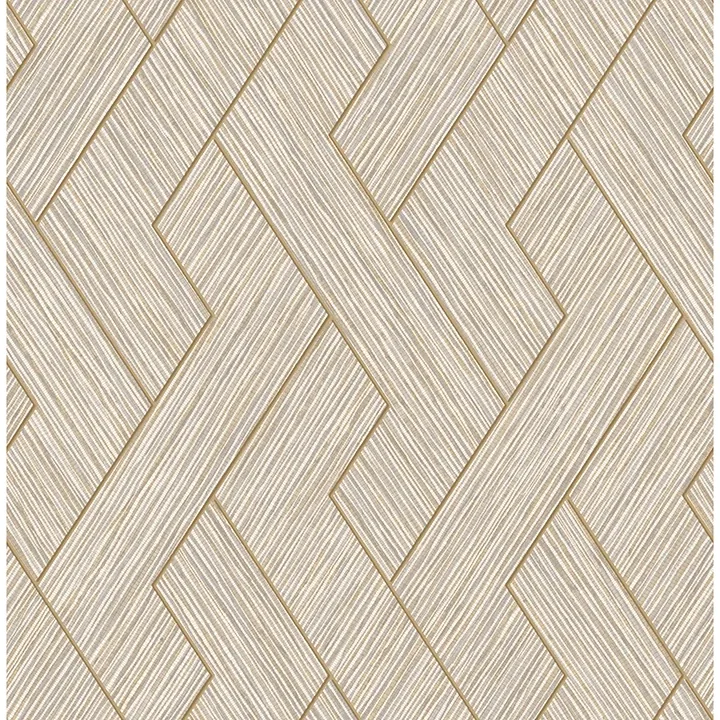 Brewster Home Fashions Ember Taupe Geometric Basketweave Wallpaper - SKU 4125-26730