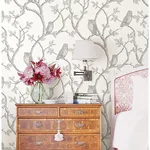 Brewster Home Fashions Enchanted Forest Grey Owl & Tree Wallpaper - SKU FD23289