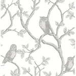 Brewster Home Fashions Enchanted Forest Grey Owl & Tree Wallpaper - SKU FD23289