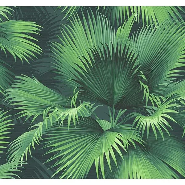 PS40104 | Endless Dark Green Palm Wallpaper