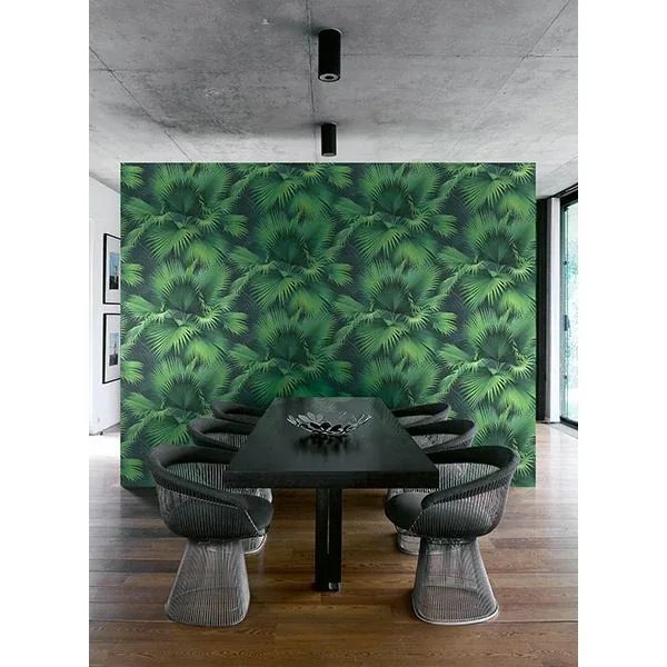Brewster Home Fashions Endless Dark Green Palm Wallpaper - SKU PS40104