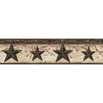 Brewster Home Fashions Ennis Charcoal Rustic Barn Star Wallpaper - SKU 3123-44602