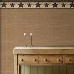 Brewster Home Fashions Ennis Charcoal Rustic Barn Star Wallpaper - SKU 3123-44602