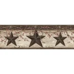 Brewster Home Fashions Ennis Grey Rustic Barn Star Wallpaper - SKU PUR44601B
