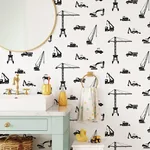 Brewster Home Fashions Eowyn Black Cranes Wallpaper - SKU 4060-139263