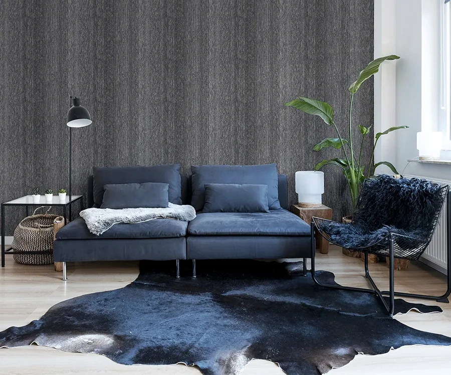 Brewster Home Fashions Ephraim Charcoal Radiance Plain Wallpaper - SKU AH298500