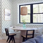 Brewster Home Fashions Ervic Charcoal Leaf Block Print Wallpaper - SKU 3122-11300