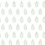 Brewster Home Fashions Ervic Green Leaf Block Print Wallpaper - SKU 3122-11304
