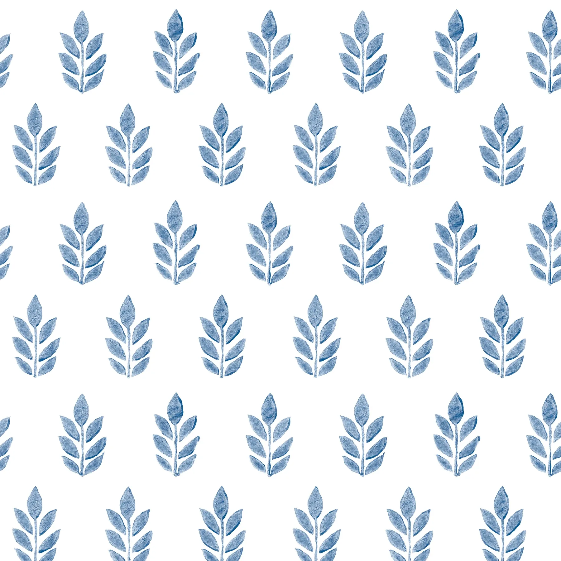 3122-11302 | Ervic Neutral Leaf Block Print Wallpaper