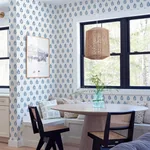 Brewster Home Fashions Ervic Neutral Leaf Block Print Wallpaper - SKU 3122-11302