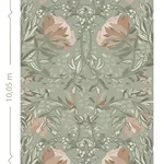 Brewster Home Fashions Ester Sage Nouveau Blooms Wallpaper - SKU DD139419