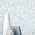 Brewster Home Fashions Ethan Silver Triangle Wallpaper - SKU 2603-20933