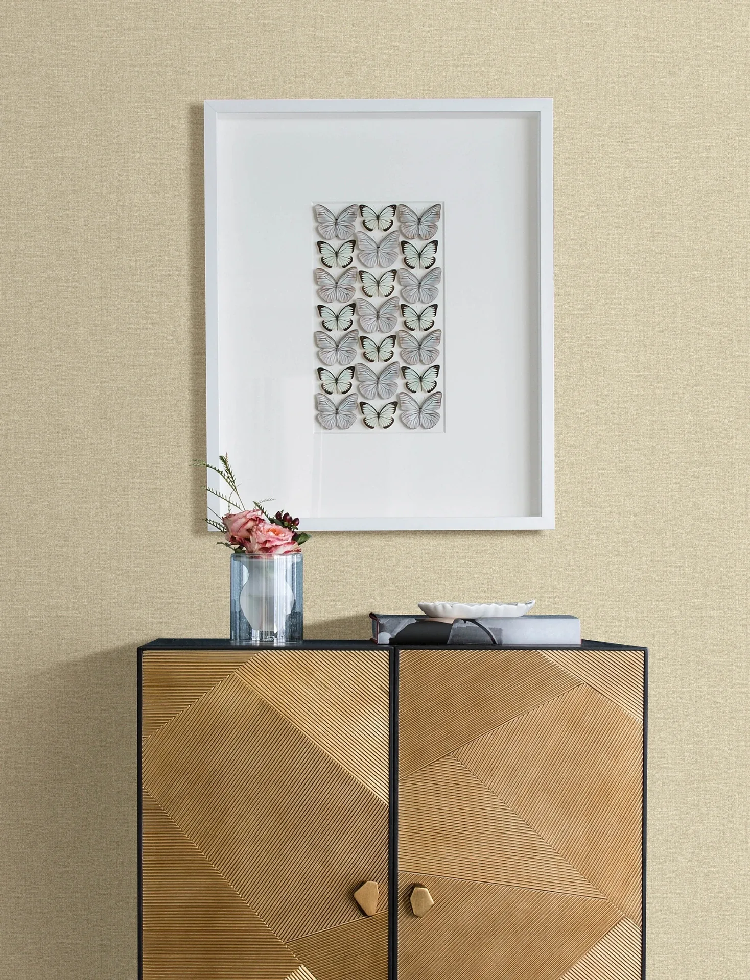 Brewster Home Fashions Eunice Brown Linen Wallpaper - SKU 4157-25068
